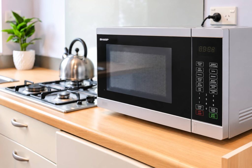 Microwave in the kitchenette