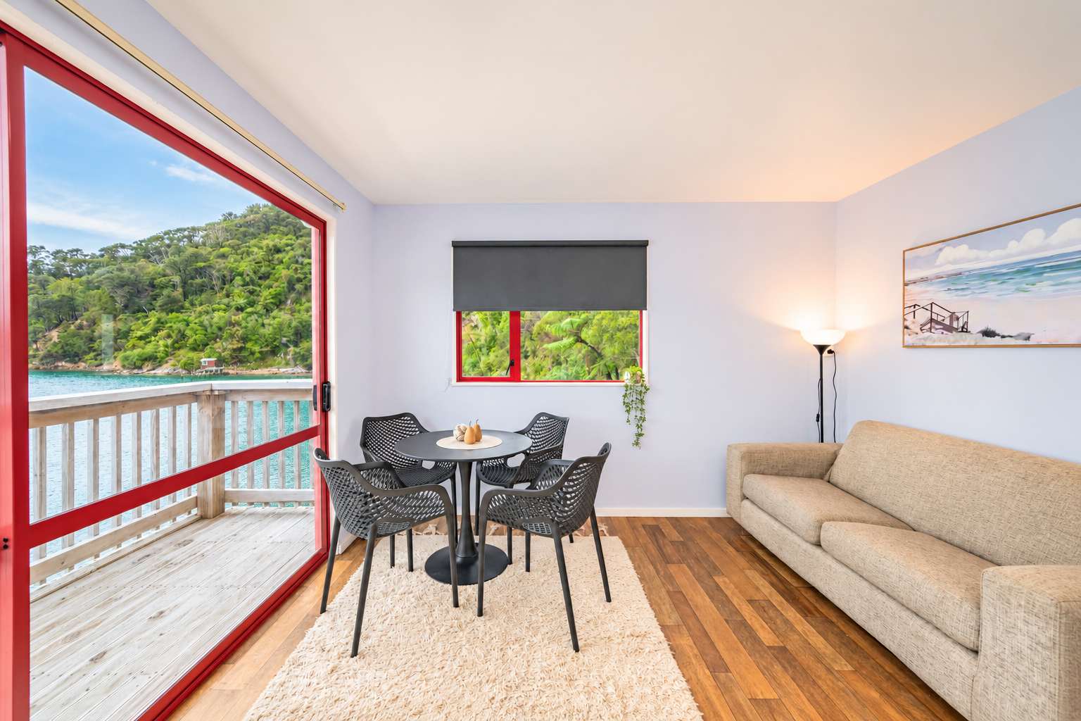 Dining table and sofa in Weka